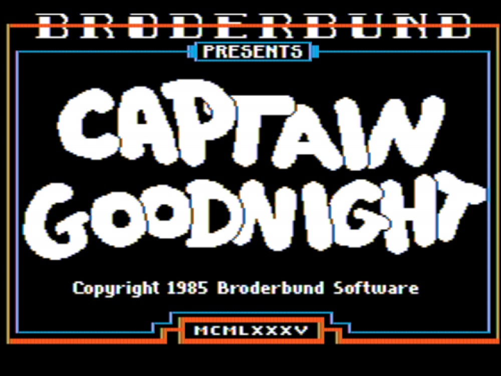 Title Screen of Captain Goodnight and the Islands of Fear for Apple II